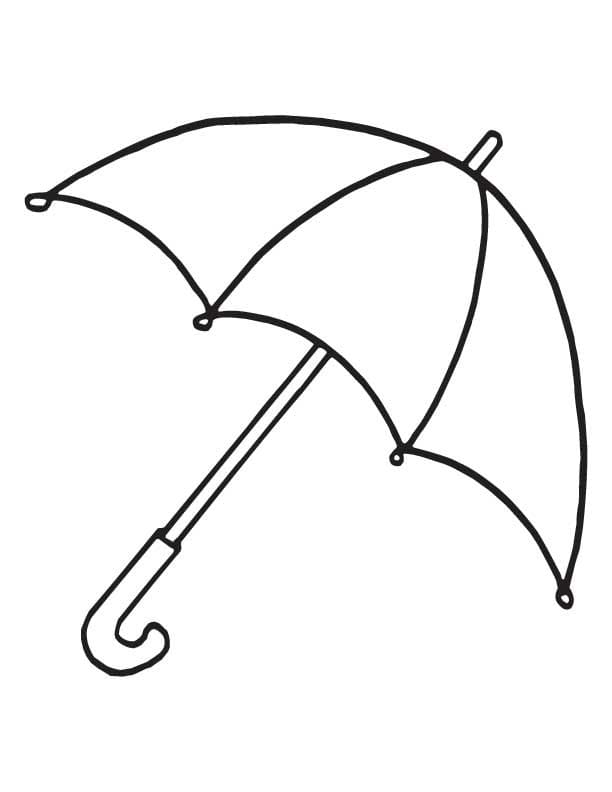Coloriage parapluie facile
