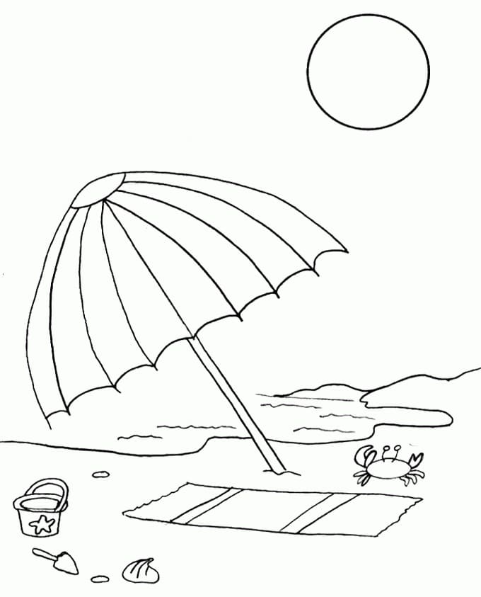 Coloriage parasol 1