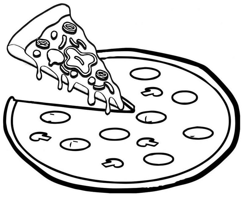 Coloriage pizza 5