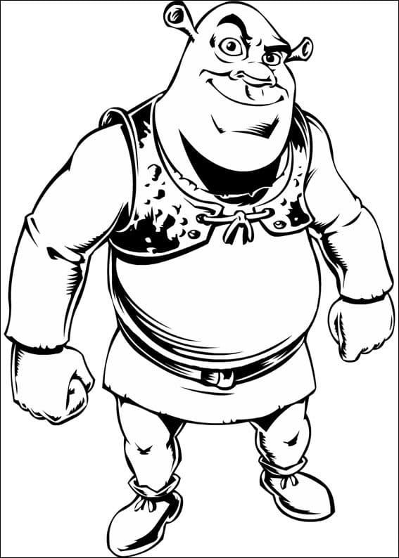 Coloriage shrek 1 à imprimer