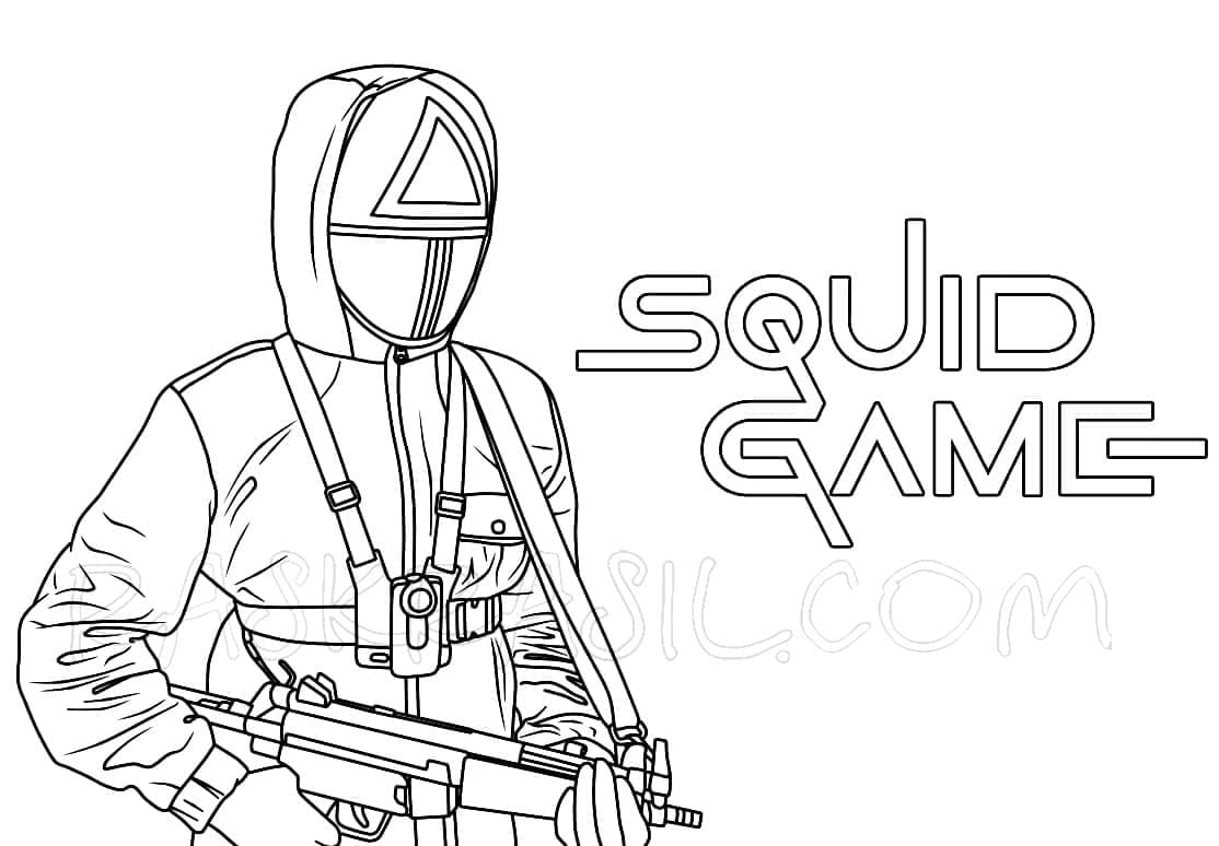 Coloriage squid game 1 à imprimer