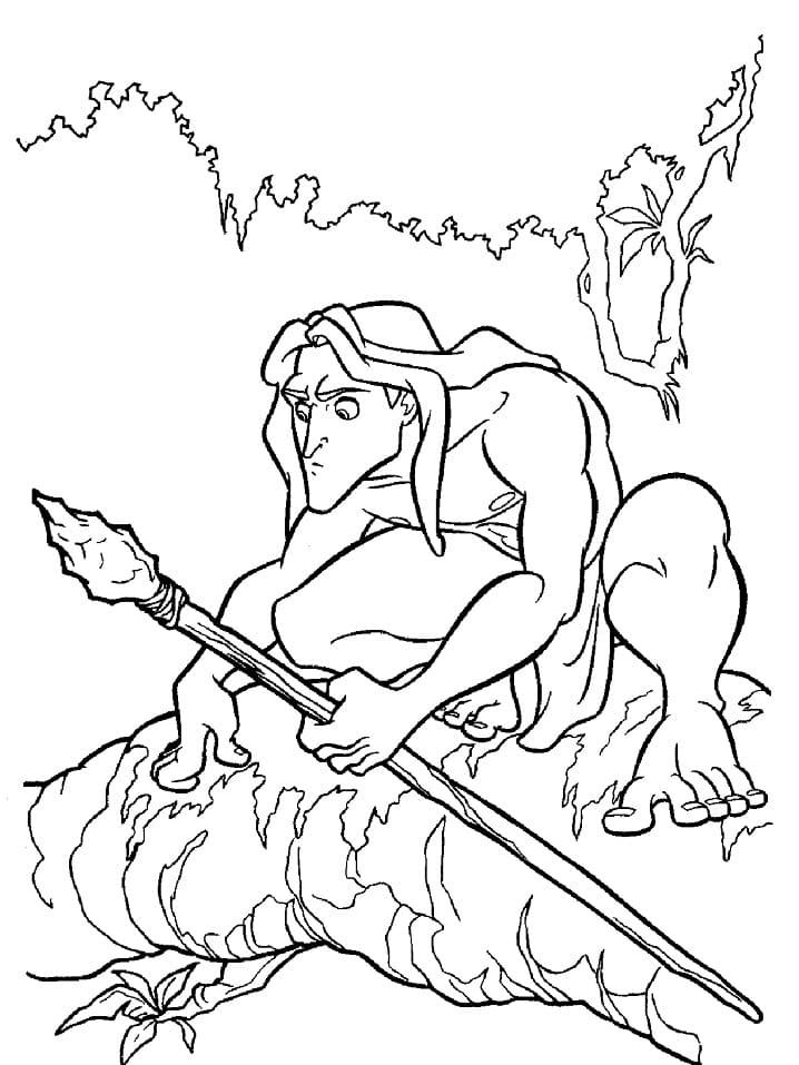 Coloriage tarzan 4