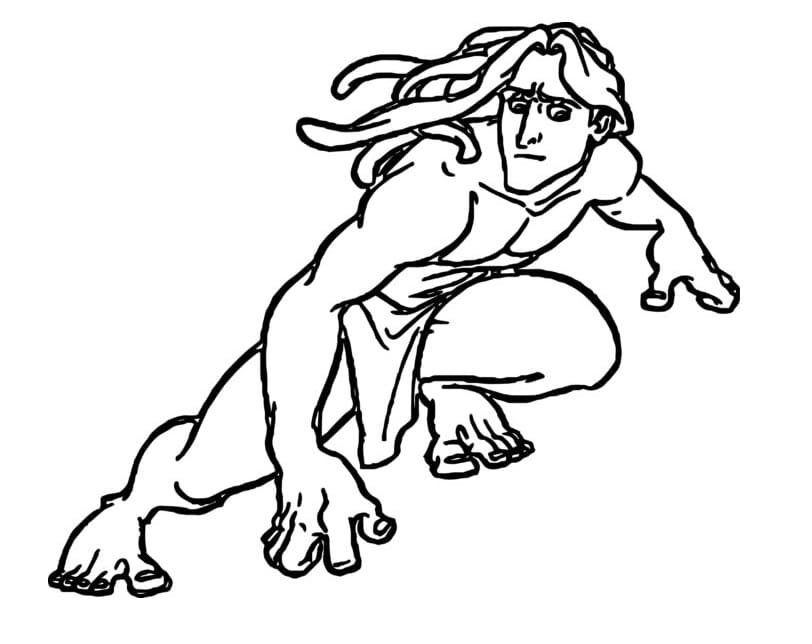 Coloriage tarzan 8