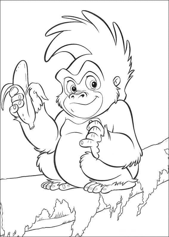 Coloriage terk de tarzan