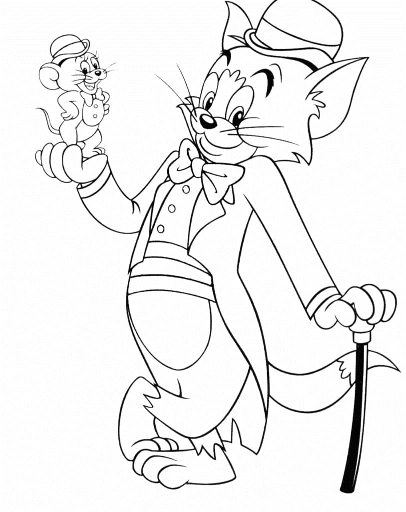 Coloriage tom et jerry incroyable