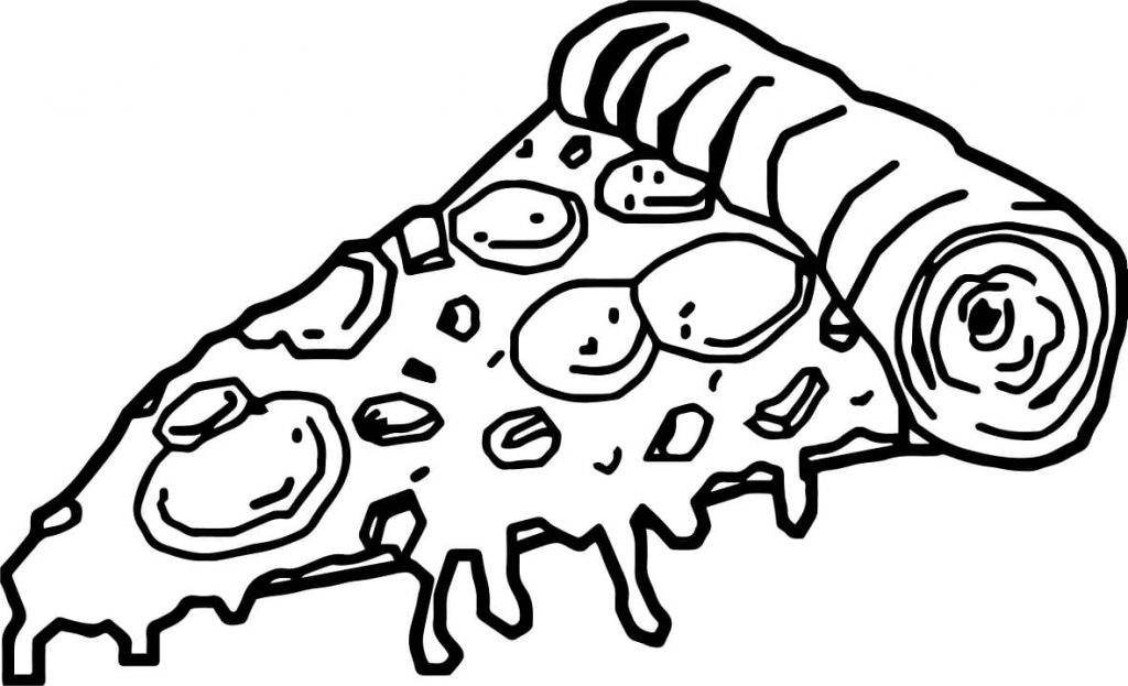 Coloriage tranche de pizza 5 à imprimer