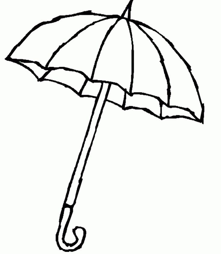 Coloriage un parapluie
