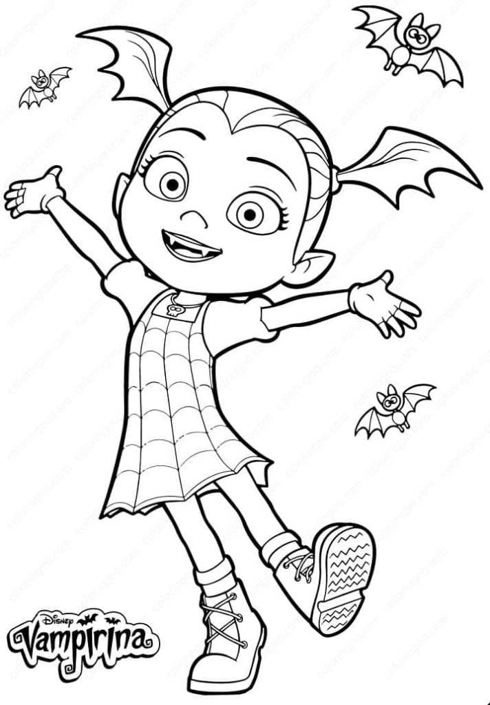 Coloriage vampirina 3 à imprimer