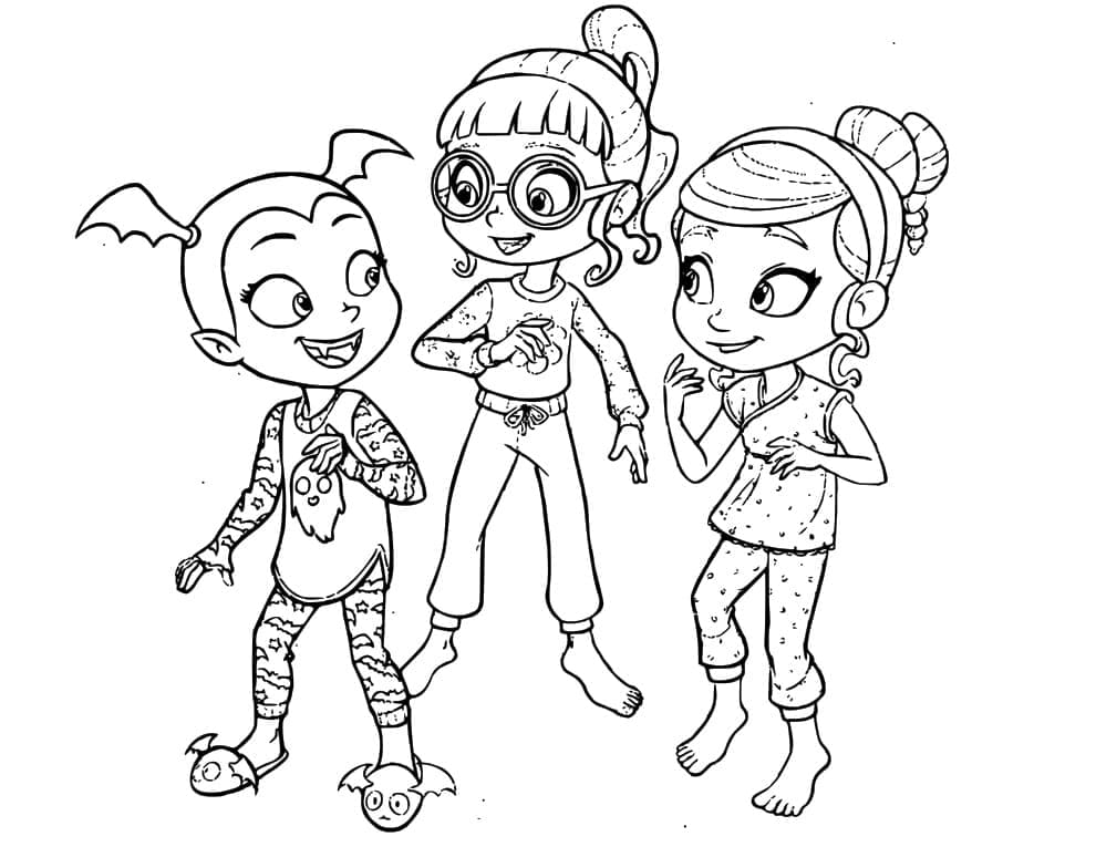 Coloriage vampirina et amis