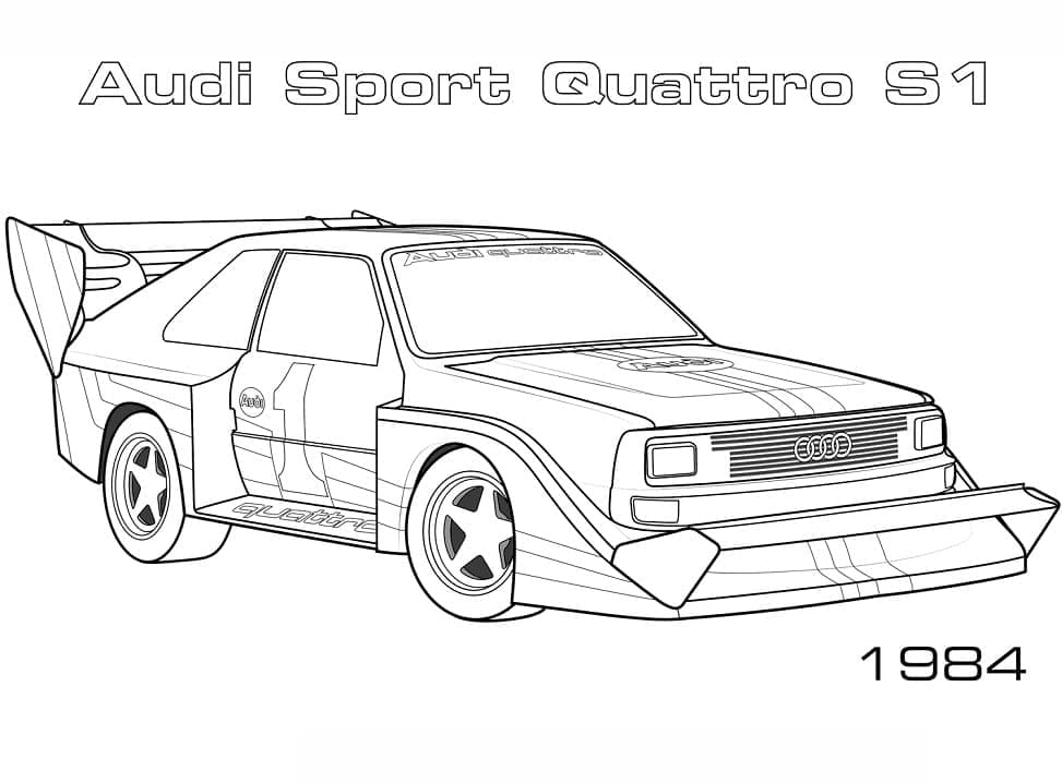 Coloriage 1984 audi sport quattro s1