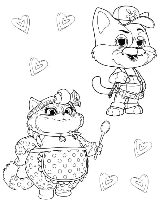 Coloriage 44 chats 2 à imprimer