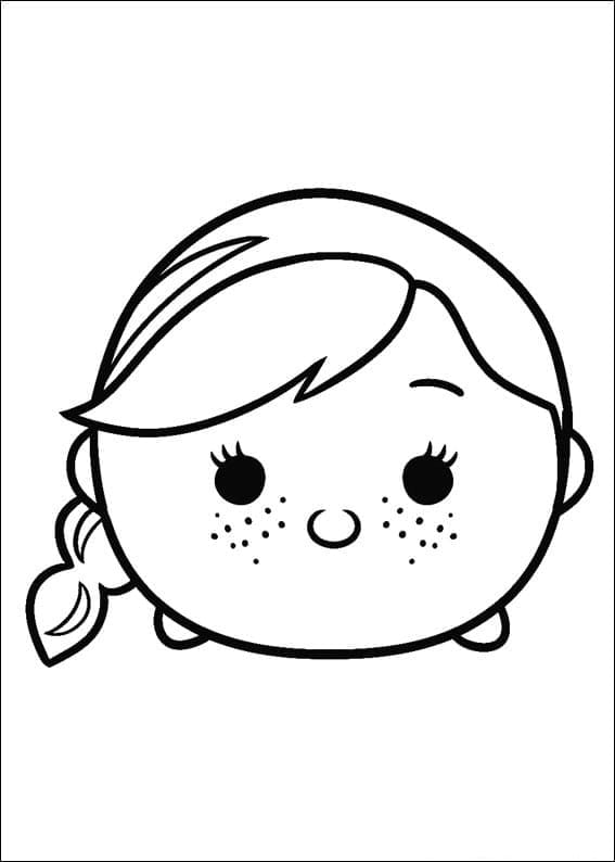 Coloriage anna tsum tsum