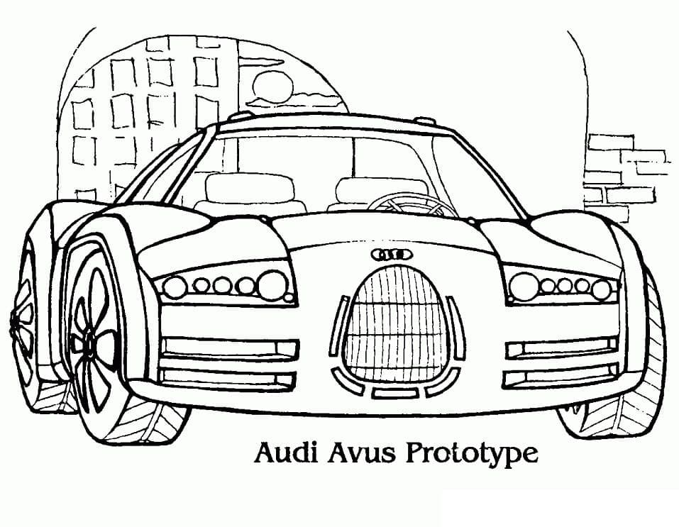 Coloriage audi avus prototype