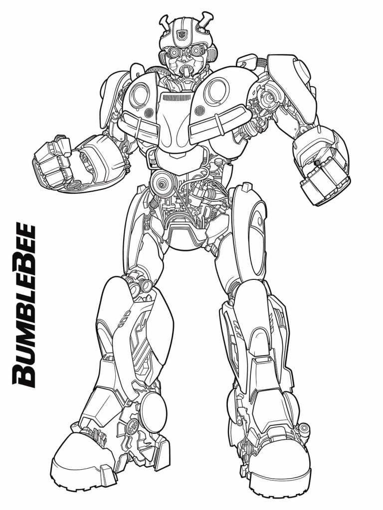 Coloriage autobot bumblebee à imprimer