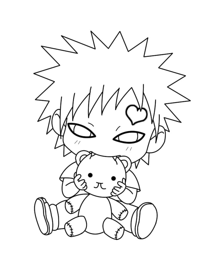 Coloriage Bébé Gaara