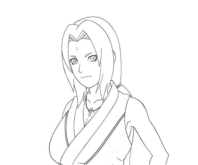 Coloriage Belle Tsunade à imprimer