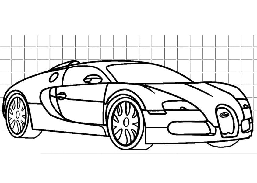 Coloriage bugatti 1