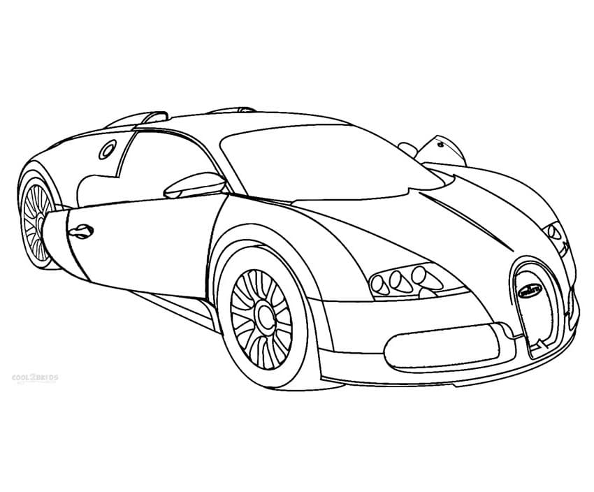 Coloriage bugatti 4