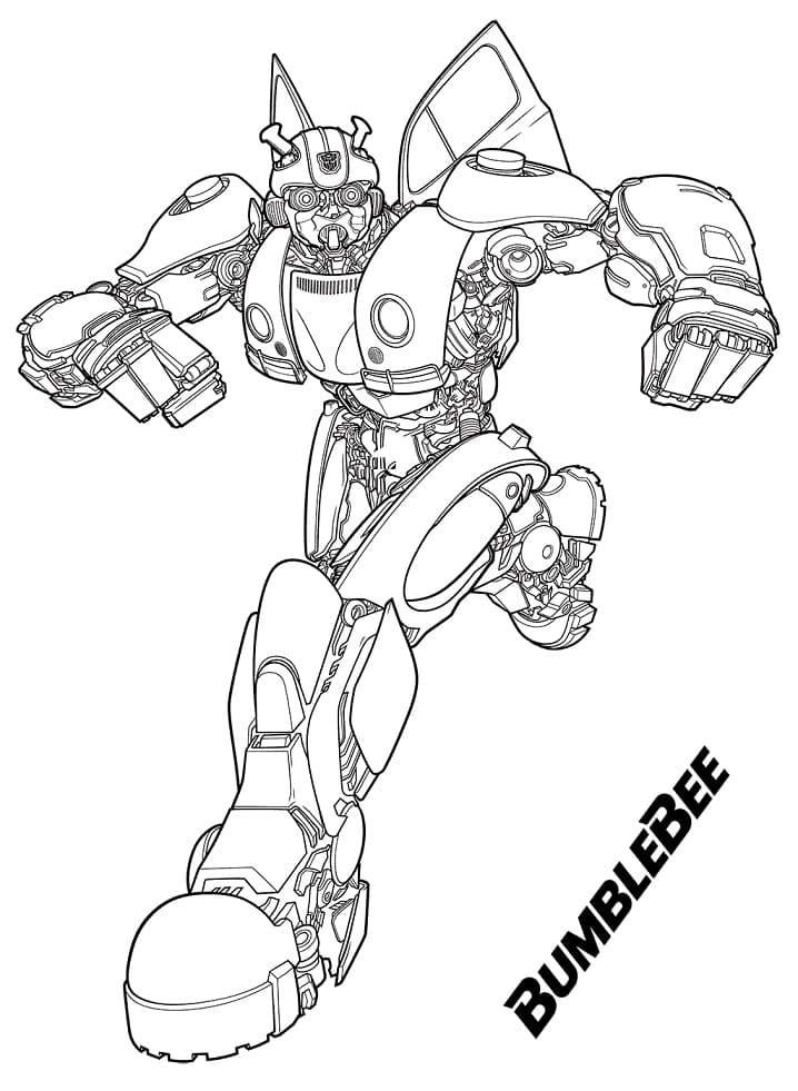 Coloriage bumblebee qui court