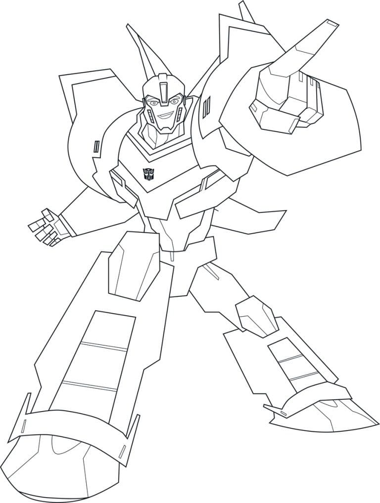 Coloriage bumblebee souriant