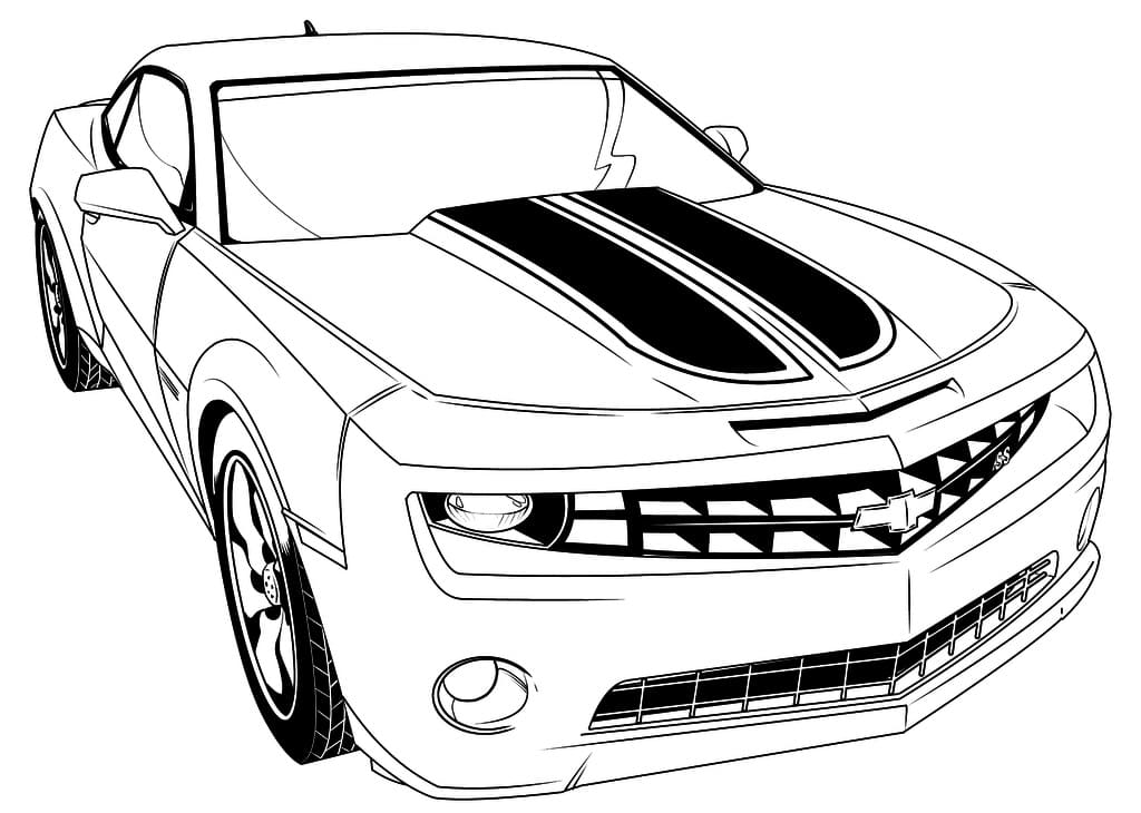 Coloriage bumblebee voiture 1