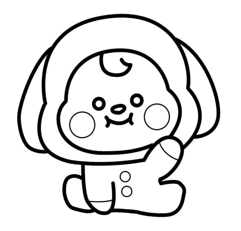 Coloriage chimmy de bt21 à imprimer