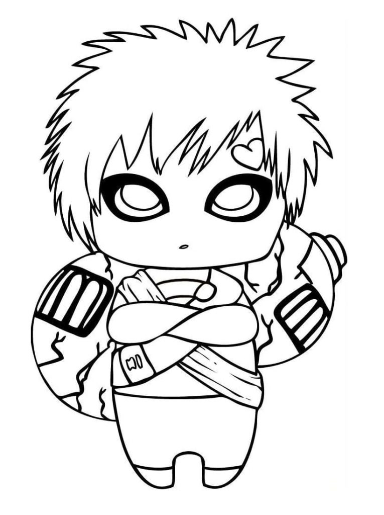 Coloriage Gaara Chibi à imprimer