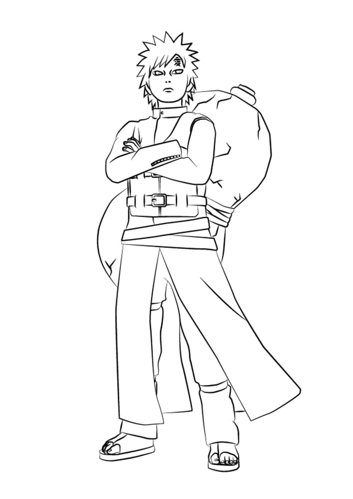 Coloriage Gaara à imprimer