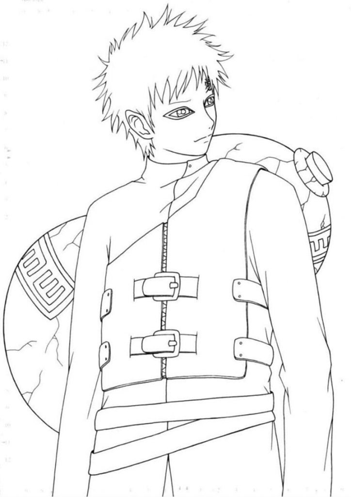 Coloriage Gaara Génial à imprimer