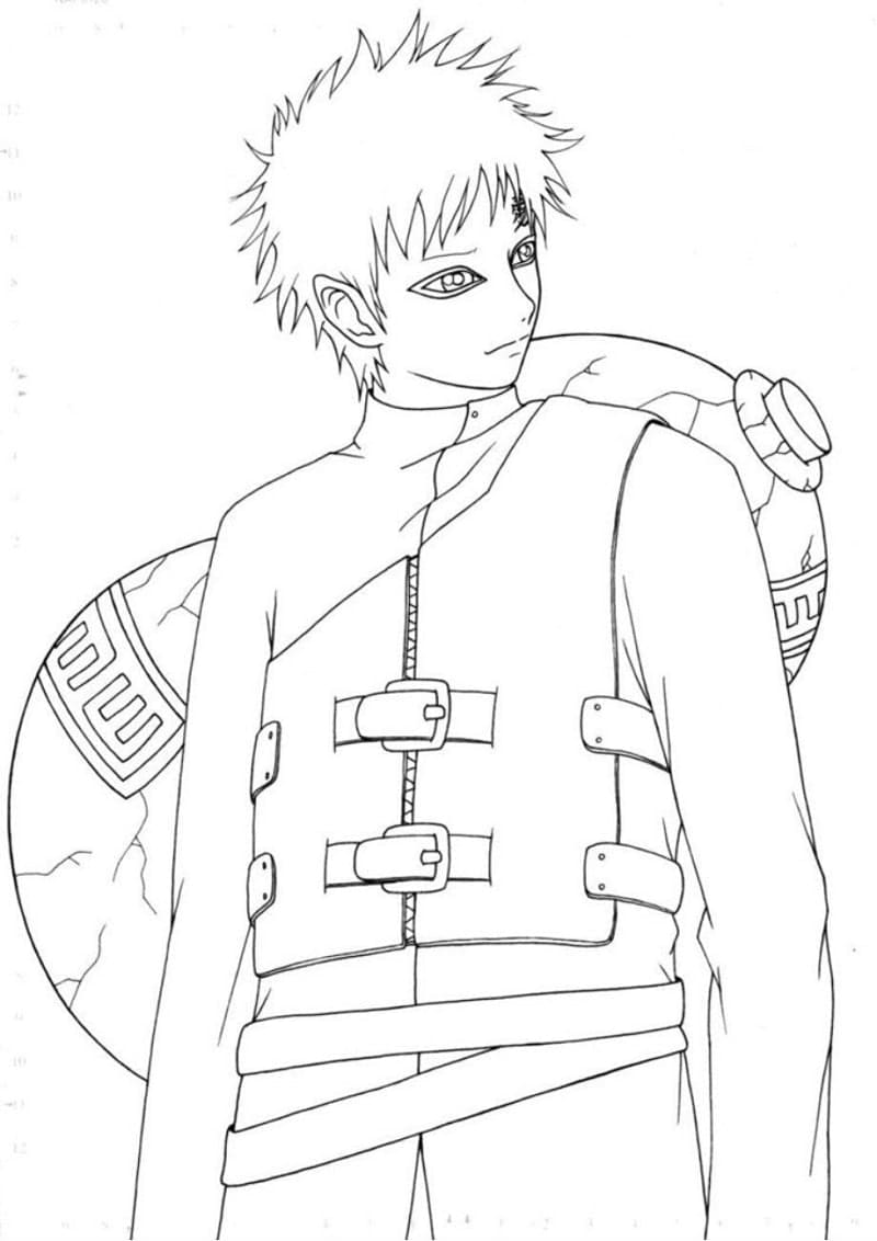 Coloriage Gaara Génial à imprimer