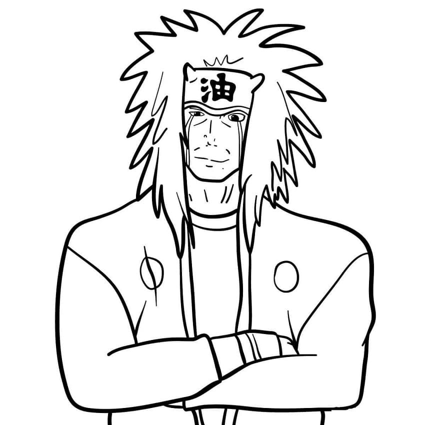 Coloriage Jiraya Heureux à imprimer