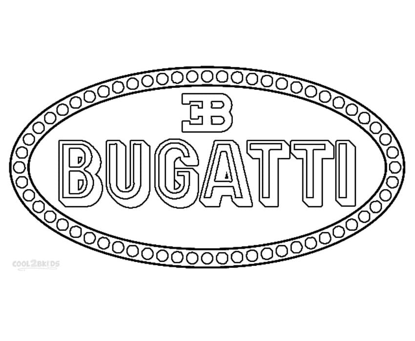 Coloriage logo bugatti