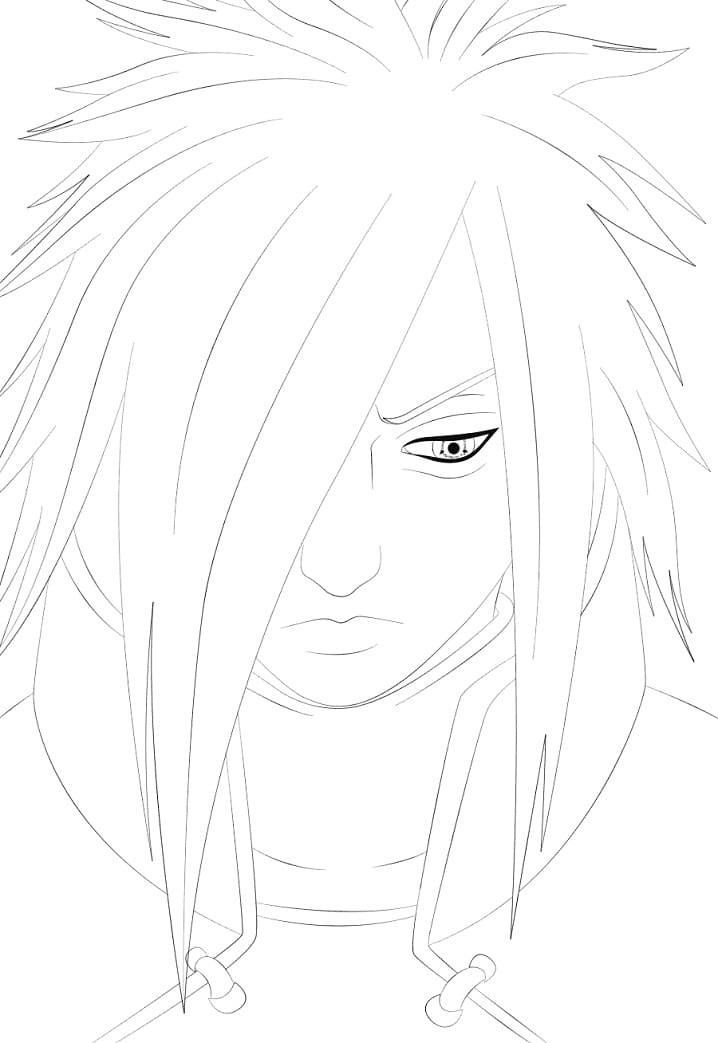 Coloriage Madara Uchiwa à imprimer