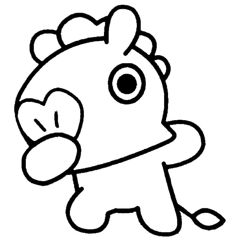 Coloriage mang bt21 à imprimer