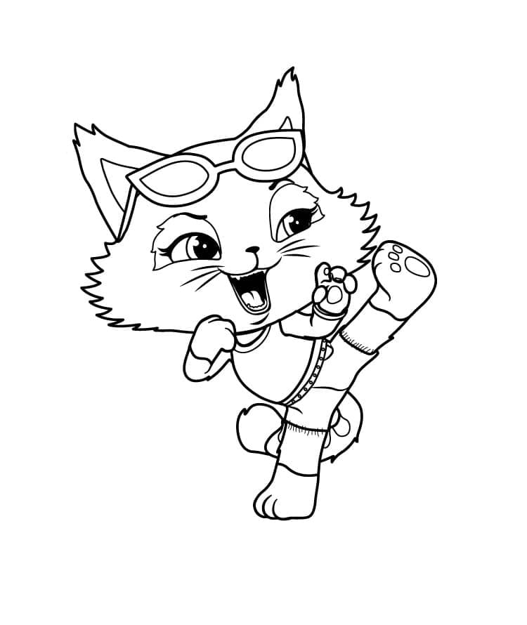 Coloriage milady de 44 chats à imprimer