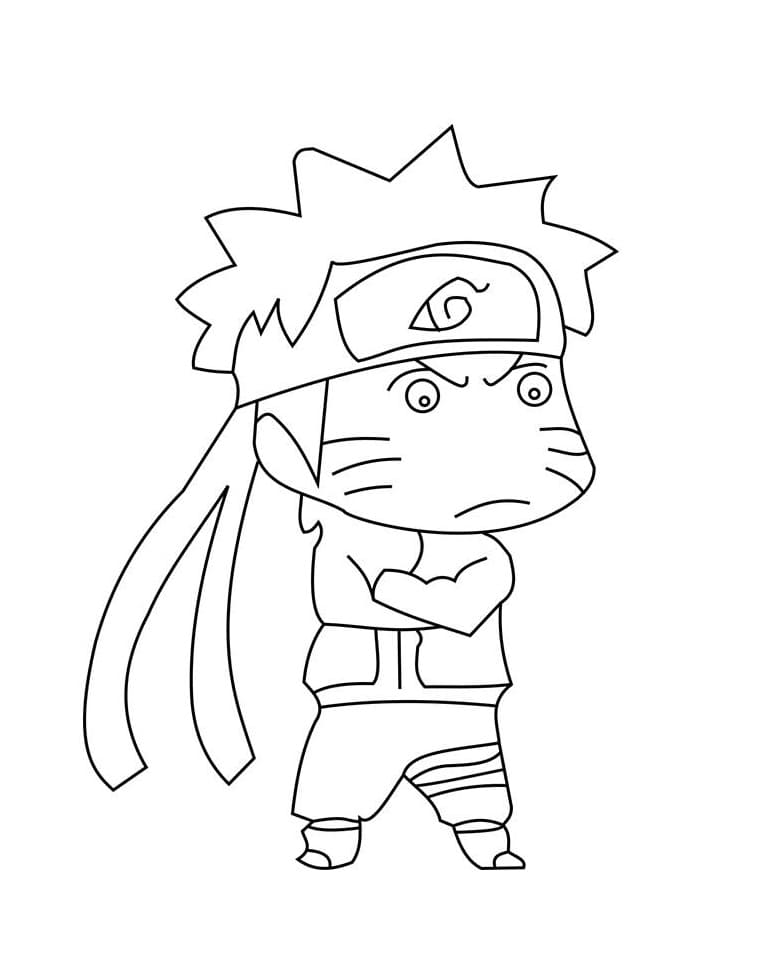 Coloriage Naruto Drôle