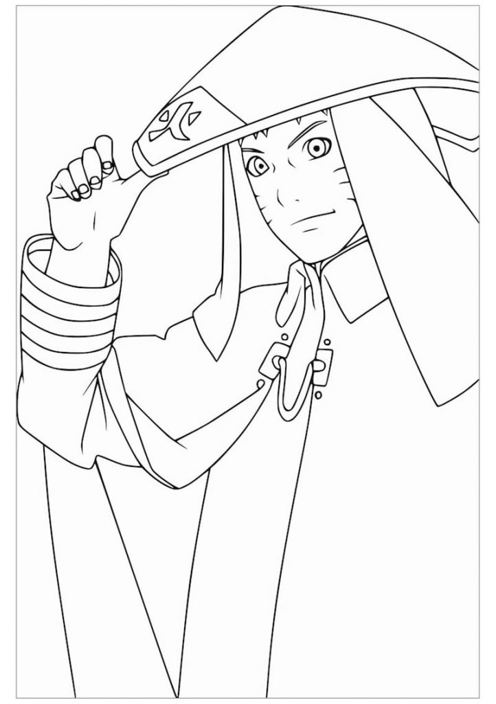 Coloriage Naruto Hokage à imprimer