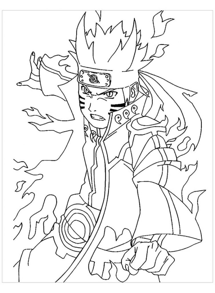 Coloriage Naruto le Plus fort à imprimer