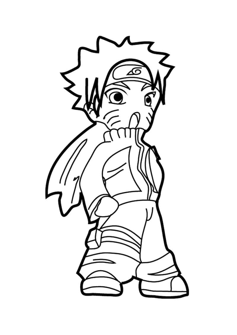 Coloriage Naruto Mignon