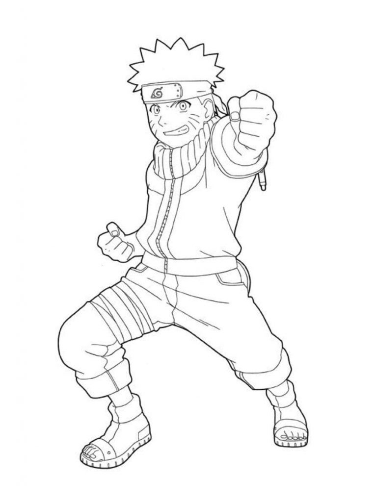 Coloriage Naruto Souriant à imprimer