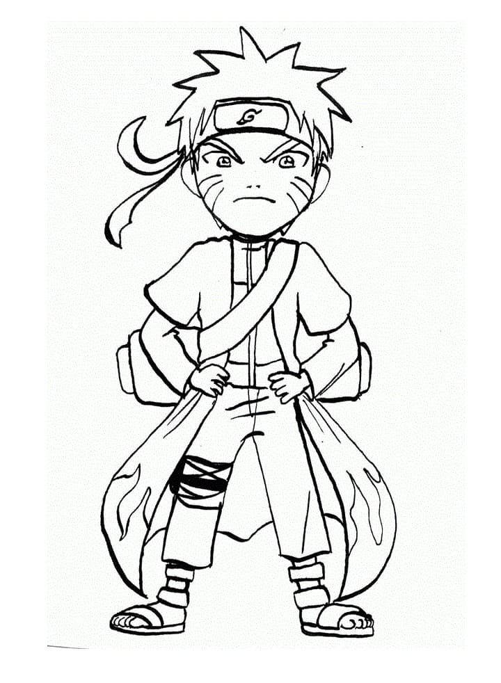 Coloriage Petit Naruto à imprimer