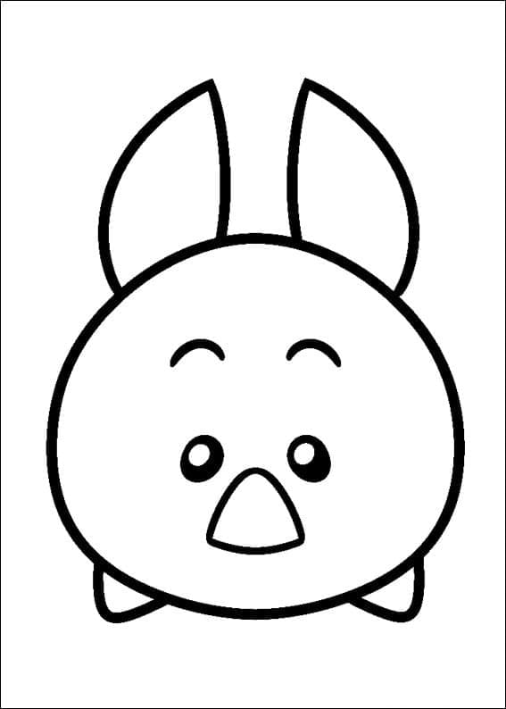 Coloriage porcinet tsum tsum