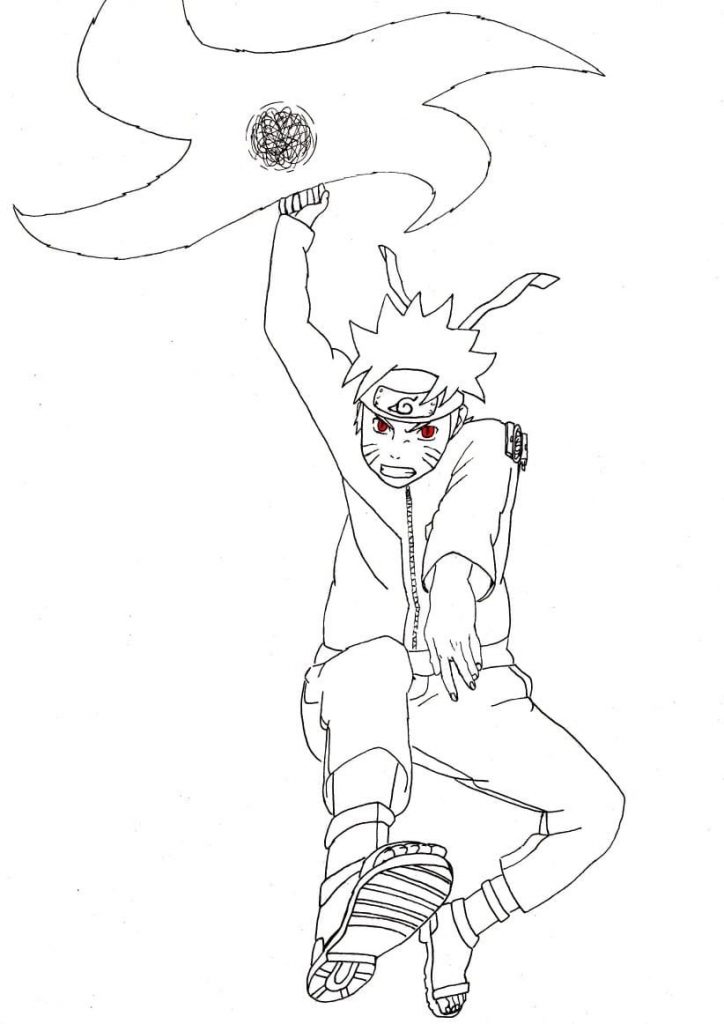 Coloriage Puissance de Naruto à imprimer