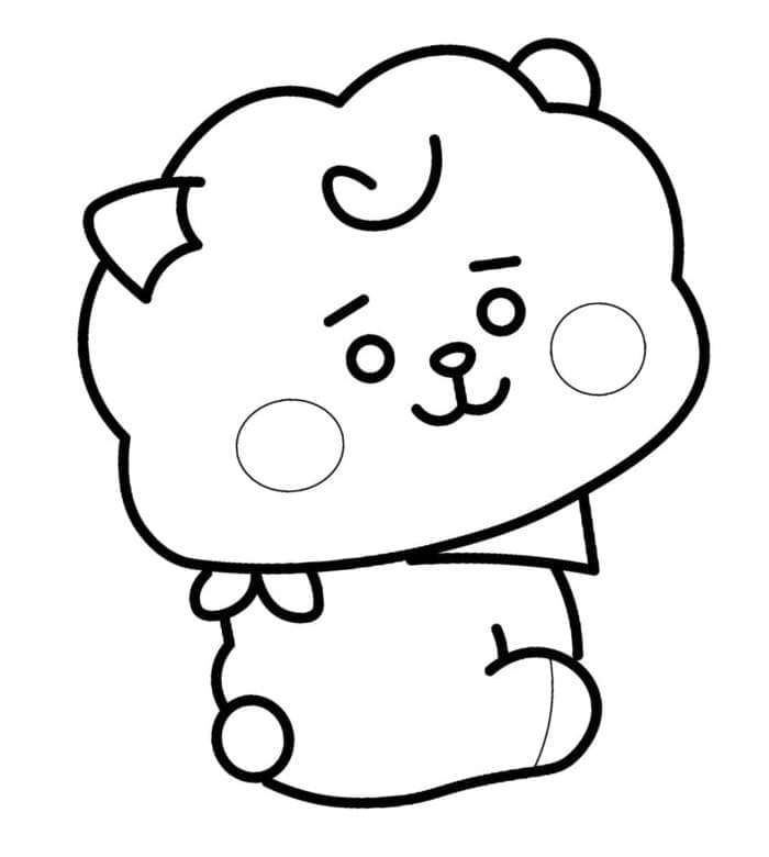 Coloriage rj de bt21 à imprimer