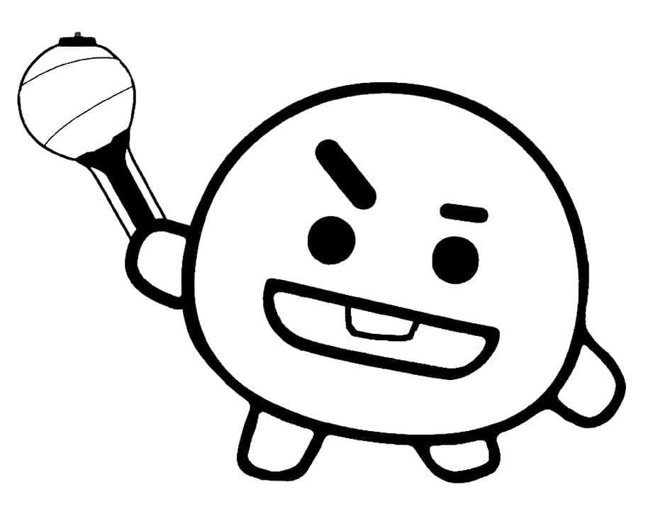 Coloriage shooky bt21 à imprimer