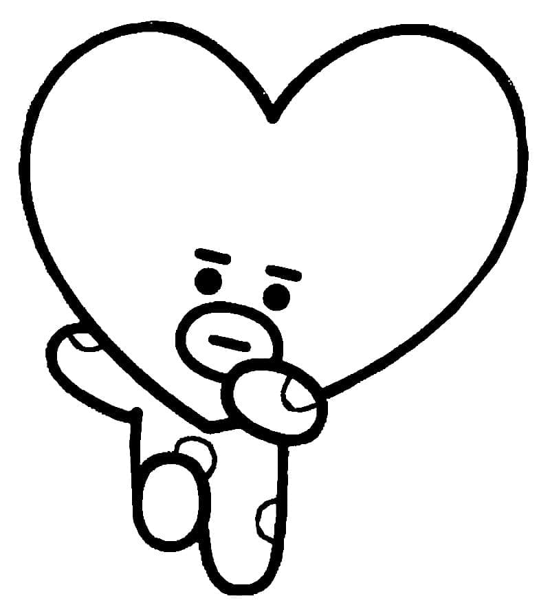 Coloriage tata bt21 à imprimer