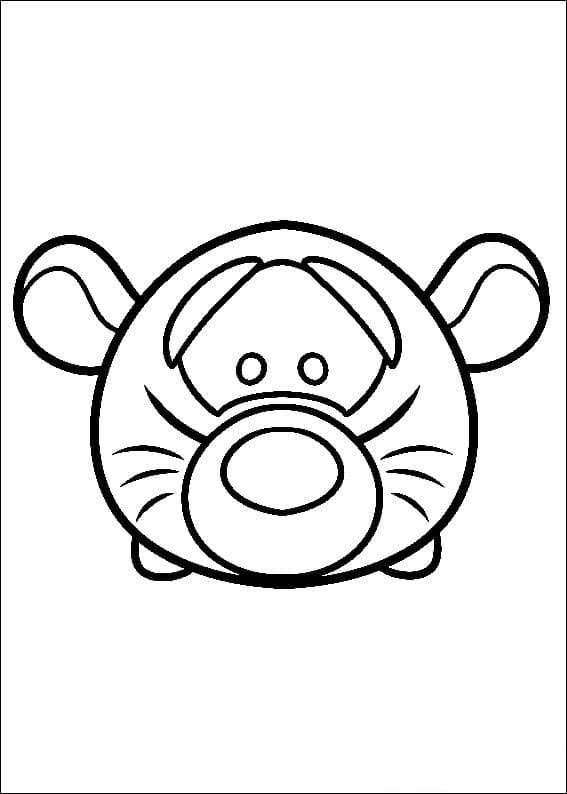 Coloriage tigrou tsum tsum