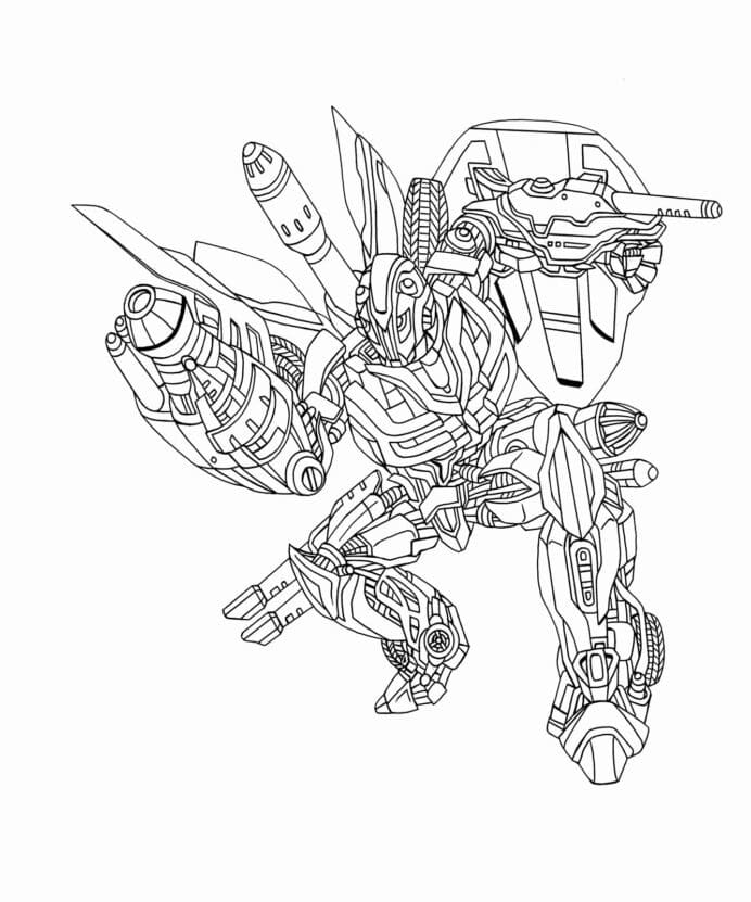 Coloriage transformers bumblebee