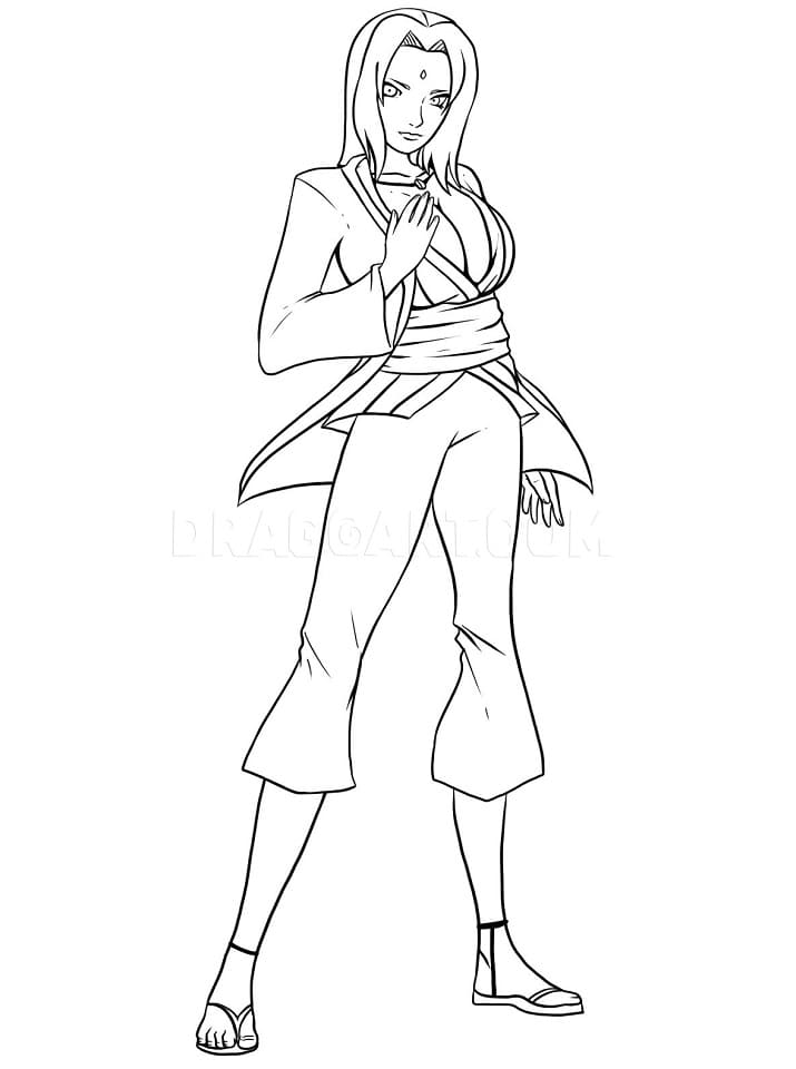 Coloriage Tsunade Charmante