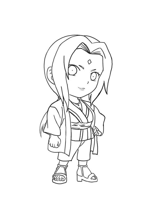 Coloriage Tsunade Chibi